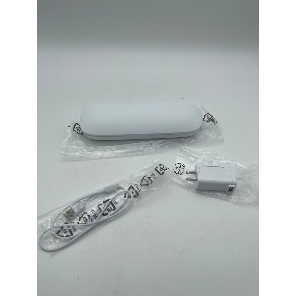 Philips Sonicare USB Charging Travel Case TCB1001 White with Cable and Adapter